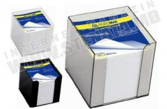 Box plastic cu hîrtie pentru notiţe BUROMAX Box plastic cu hîrtie pentru notiţe 90х90х90 mm